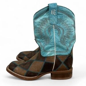 Anderson Bean Kids Cowboy Boots Size 2 Style 1055 Western Leather